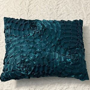 Pier 1 Teal Decorative Pillow with Textured Design